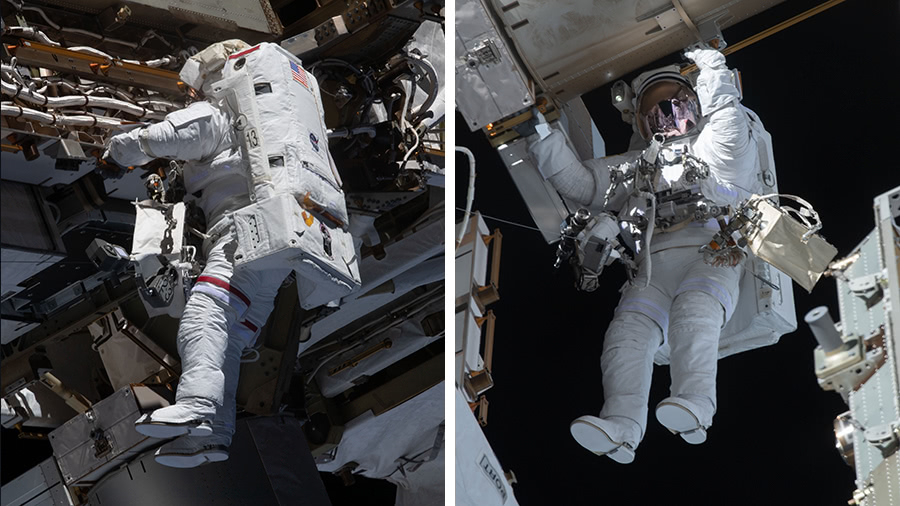 Hopkins and Glover Spacewalk